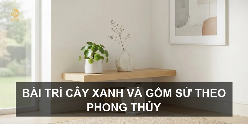 Bài trí cây xanh và gốm sứ theo phong thủy