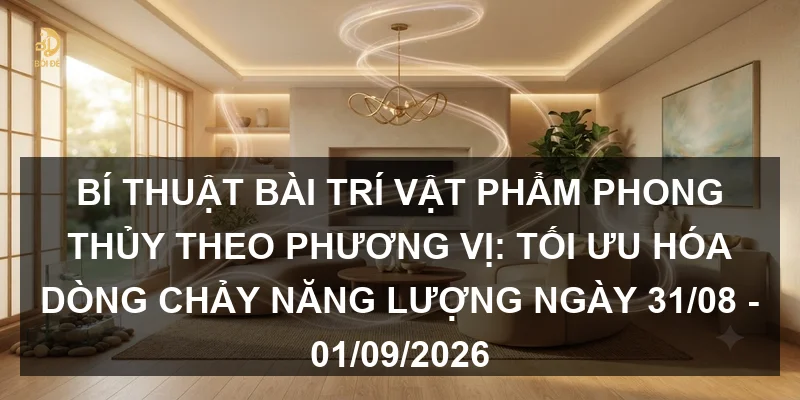 Bí thuật bài trí vật phẩm phong thủy theo phương vị: Tối ưu hóa dòng chảy năng lượng ngày 31/08 - 01/09/2026