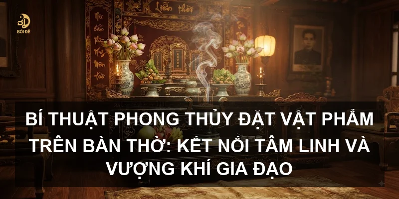 Bí thuật phong thủy đặt vật phẩm trên bàn thờ: Kết nối tâm linh và vượng khí gia đạo