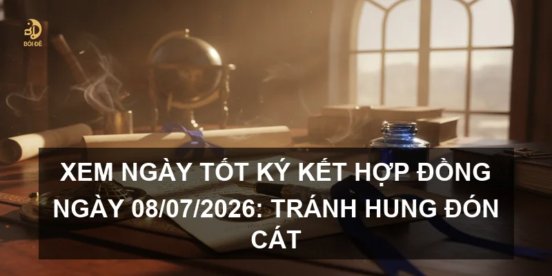 Xem ngày tốt ký kết hợp đồng ngày 08/07/2026: Tránh hung đón cát