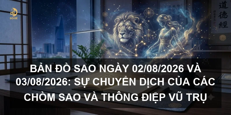 Bản đồ sao ngày 02/08/2026 và 03/08/2026: Sự chuyển dịch của các chòm sao và thông điệp vũ trụ