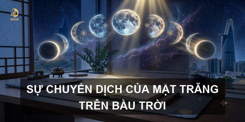 Sự chuyển dịch của Mặt Trăng trên bầu trời