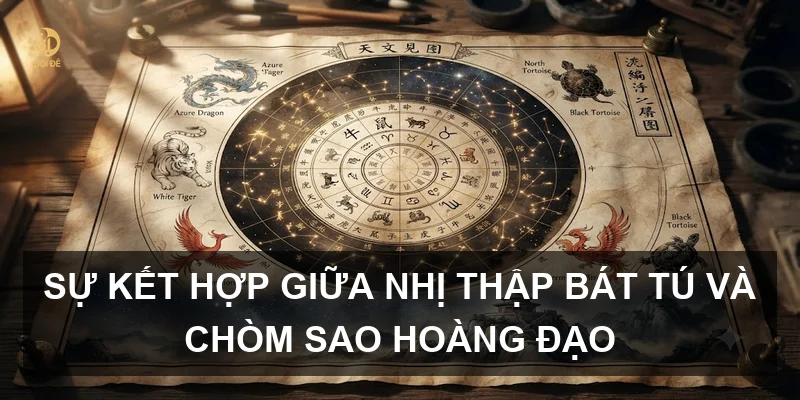 Sự kết hợp giữa Nhị thập bát tú và chòm sao hoàng đạo