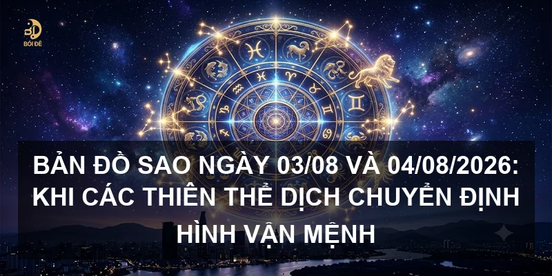 Bản đồ sao ngày 03/08 và 04/08/2026: Khi các thiên thể dịch chuyển định hình vận mệnh