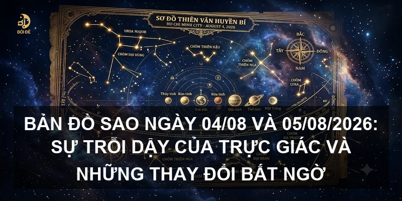 Bản đồ sao ngày 04/08 và 05/08/2026: Sự trỗi dậy của trực giác và những thay đổi bất ngờ