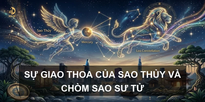Sự giao thoa của sao Thủy và chòm sao Sư Tử