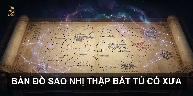 Bản đồ sao Nhị thập bát tú cổ xưa