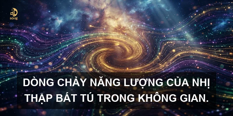 Dòng chảy năng lượng của Nhị thập bát tú trong không gian.