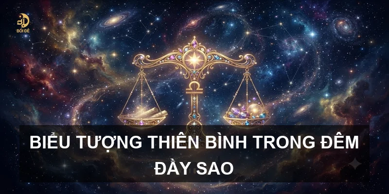 Biểu tượng Thiên Bình trong đêm đầy sao