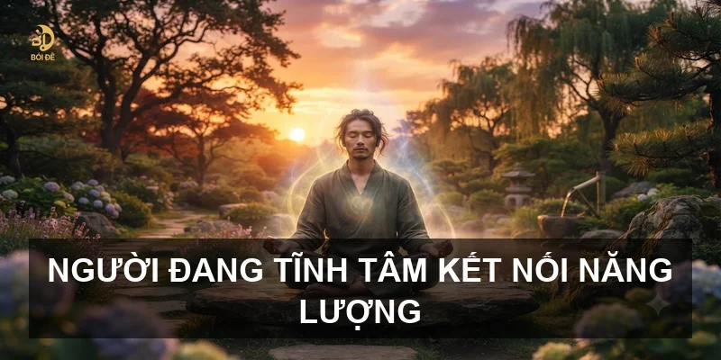 Người đang tĩnh tâm kết nối năng lượng