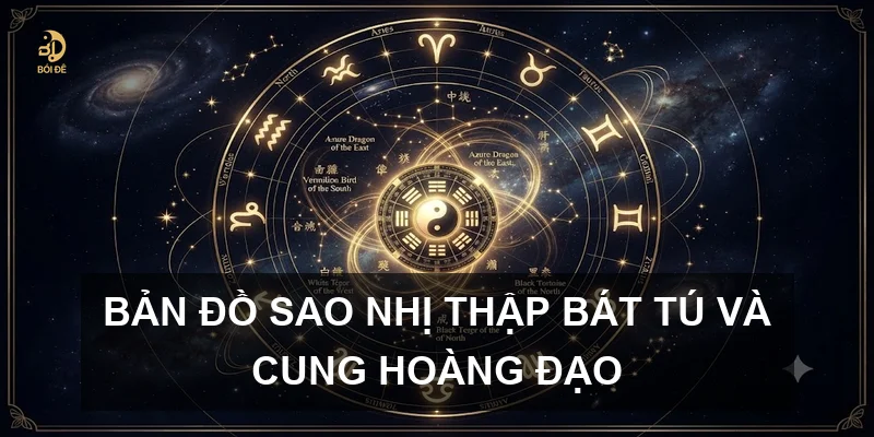 Bản đồ sao Nhị thập bát tú và cung hoàng đạo
