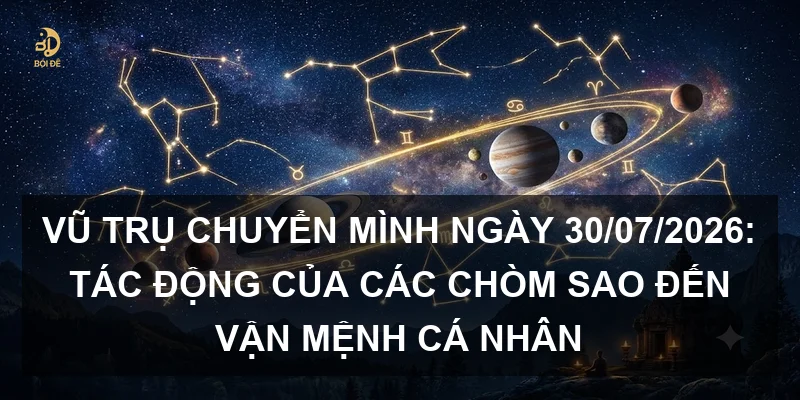 Vũ trụ chuyển mình ngày 30/07/2026: Tác động của các chòm sao đến vận mệnh cá nhân