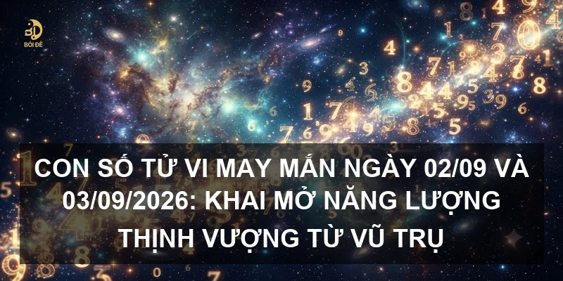 Con số tử vi may mắn ngày 02/09 và 03/09/2026: Khai mở năng lượng thịnh vượng từ vũ trụ
