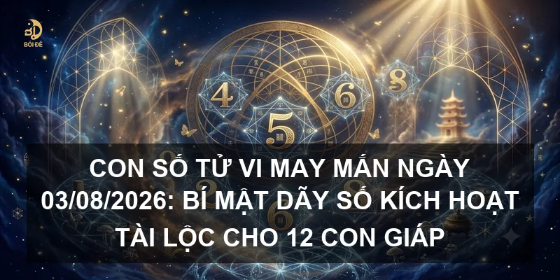 Con số tử vi may mắn ngày 03/08/2026: Bí mật dãy số kích hoạt tài lộc cho 12 con giáp