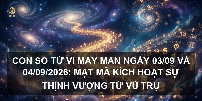 Con số tử vi may mắn ngày 03/09 và 04/09/2026: Mật mã kích hoạt sự thịnh vượng từ vũ trụ