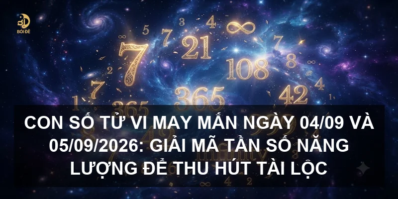 Con số tử vi may mắn ngày 04/09 và 05/09/2026: Giải mã tần số năng lượng để thu hút tài lộc