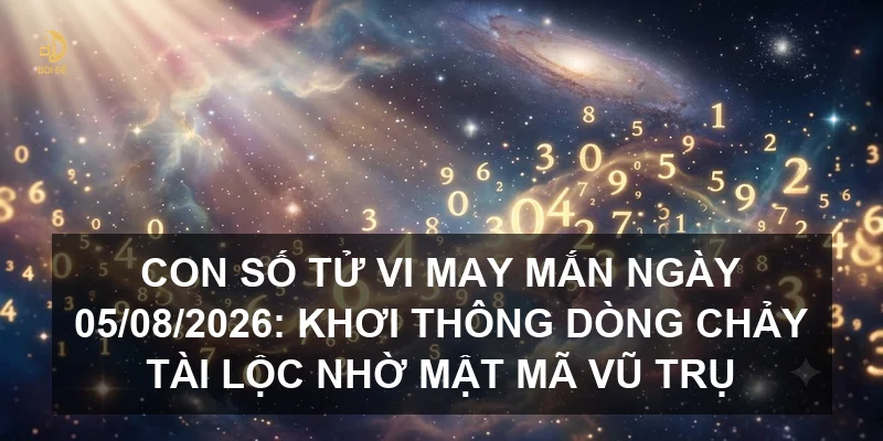 Con số tử vi may mắn ngày 05/08/2026: Khơi thông dòng chảy tài lộc nhờ mật mã vũ trụ