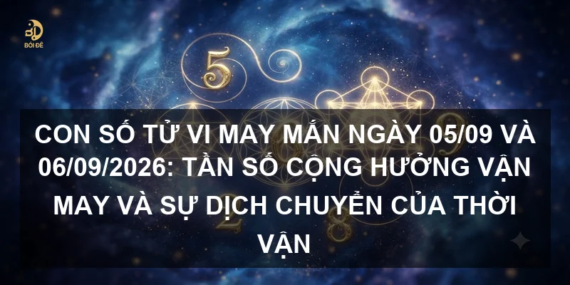 Con số tử vi may mắn ngày 05/09 và 06/09/2026: Tần số cộng hưởng vận may và sự dịch chuyển của thời vận