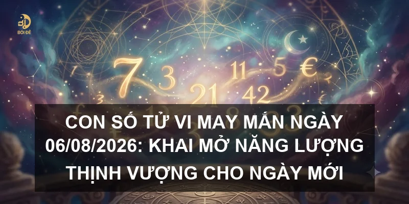 Con số tử vi may mắn ngày 06/08/2026: Khai mở năng lượng thịnh vượng cho ngày mới