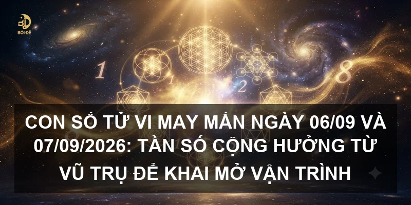 Con số tử vi may mắn ngày 06/09 và 07/09/2026: Tần số cộng hưởng từ vũ trụ để khai mở vận trình