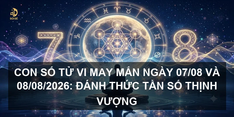 Con số tử vi may mắn ngày 07/08 và 08/08/2026: Đánh thức tần số thịnh vượng
