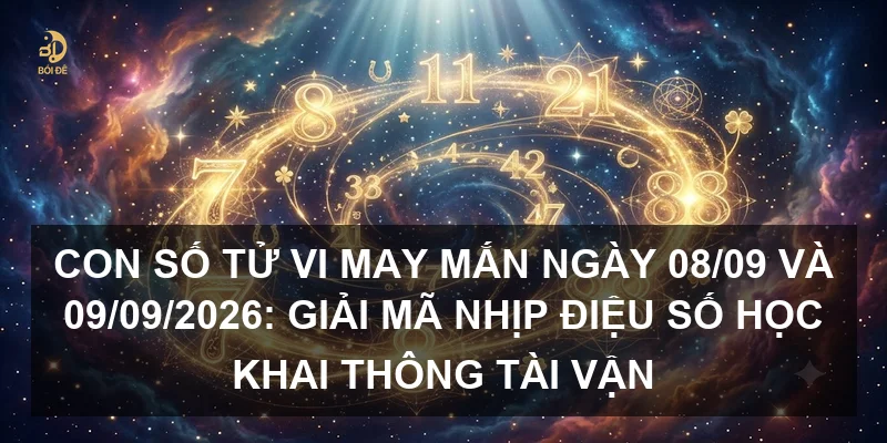 Con số tử vi may mắn ngày 08/09 và 09/09/2026: Giải mã nhịp điệu số học khai thông tài vận