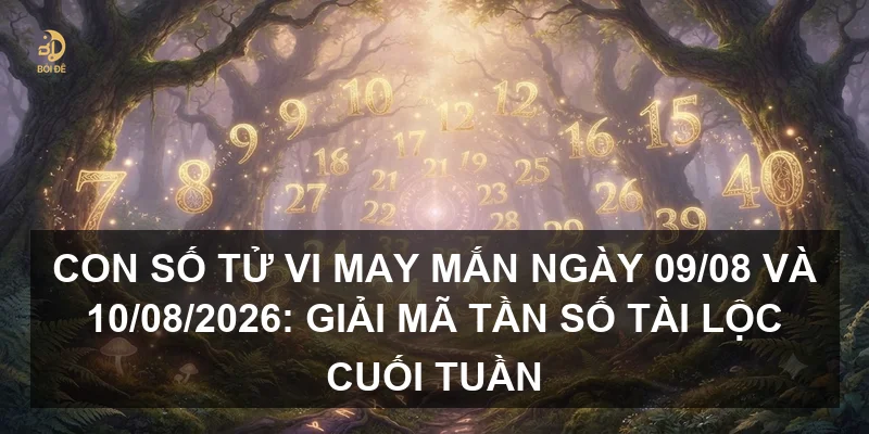 Con số tử vi may mắn ngày 09/08 và 10/08/2026: Giải mã tần số tài lộc cuối tuần