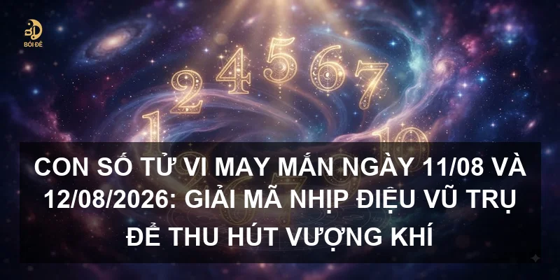 Con số tử vi may mắn ngày 11/08 và 12/08/2026: Giải mã nhịp điệu vũ trụ để thu hút vượng khí