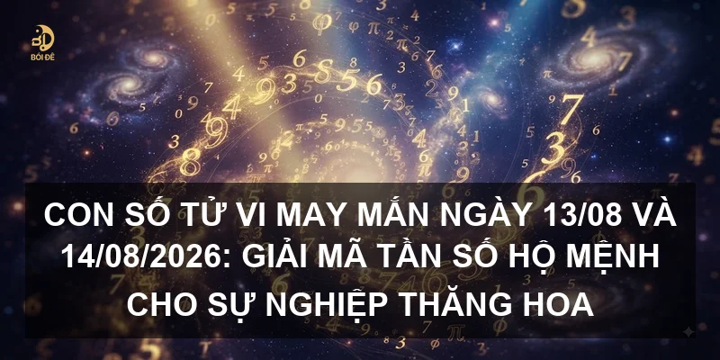 Con số tử vi may mắn ngày 13/08 và 14/08/2026: Giải mã tần số hộ mệnh cho sự nghiệp thăng hoa