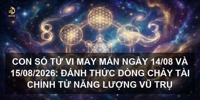 Con số tử vi may mắn ngày 14/08 và 15/08/2026: Đánh thức dòng chảy tài chính từ năng lượng vũ trụ