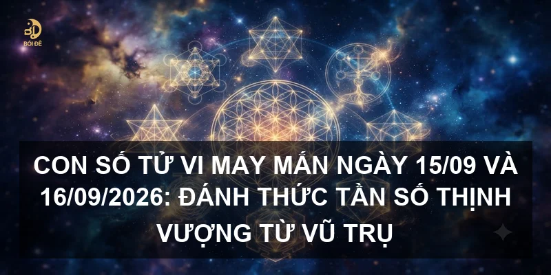 Con số tử vi may mắn ngày 15/09 và 16/09/2026: Đánh thức tần số thịnh vượng từ vũ trụ