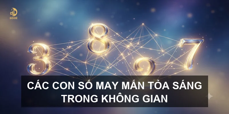 Các con số may mắn tỏa sáng trong không gian
