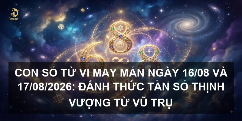 Con số tử vi may mắn ngày 16/08 và 17/08/2026: Đánh thức tần số thịnh vượng từ vũ trụ