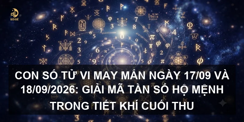 Con số tử vi may mắn ngày 17/09 và 18/09/2026: Giải mã tần số hộ mệnh trong tiết khí cuối Thu