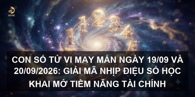 Con số tử vi may mắn ngày 19/09 và 20/09/2026: Giải mã nhịp điệu số học khai mở tiềm năng tài chính