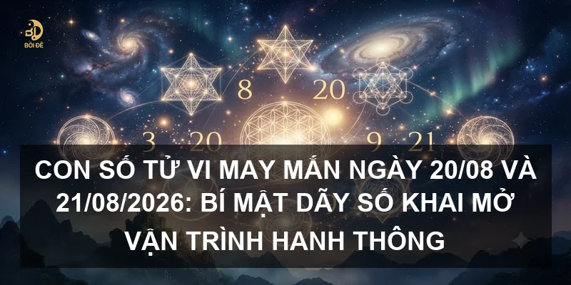 Con số tử vi may mắn ngày 20/08 và 21/08/2026: Bí mật dãy số khai mở vận trình hanh thông