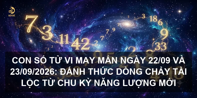 Con số tử vi may mắn ngày 22/09 và 23/09/2026: Đánh thức dòng chảy tài lộc từ chu kỳ năng lượng mới