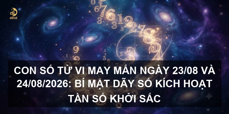 Con số tử vi may mắn ngày 23/08 và 24/08/2026: Bí mật dãy số kích hoạt tần số khởi sắc