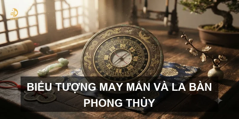 Biểu tượng may mắn và la bàn phong thủy