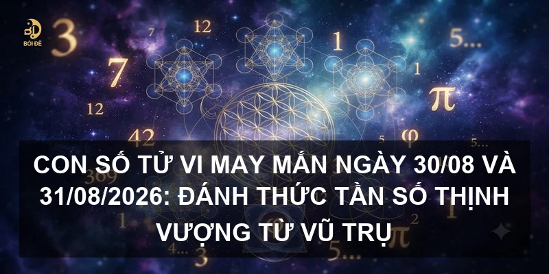 Con số tử vi may mắn ngày 30/08 và 31/08/2026: Đánh thức tần số thịnh vượng từ vũ trụ