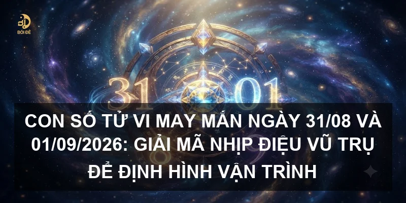 Con số tử vi may mắn ngày 31/08 và 01/09/2026: Giải mã nhịp điệu vũ trụ để định hình vận trình
