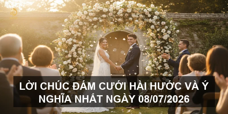 Lời chúc đám cưới hài hước và ý nghĩa nhất ngày 08/07/2026