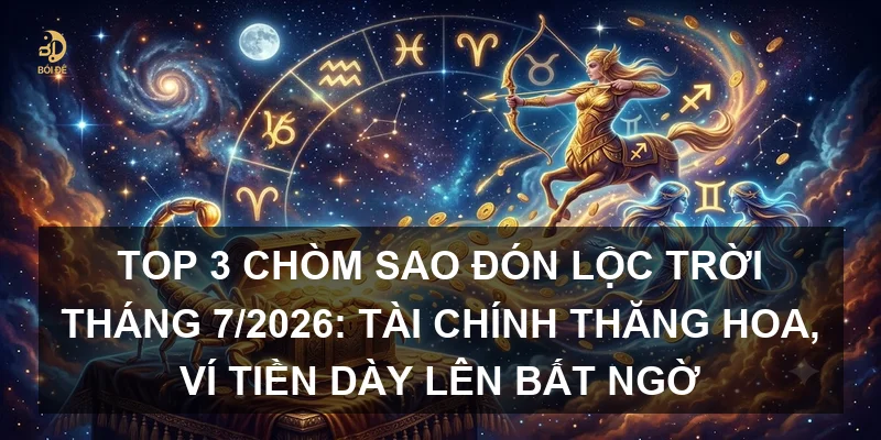 Top 3 chòm sao đón lộc trời tháng 7/2026: Tài chính thăng hoa, ví tiền dày lên bất ngờ