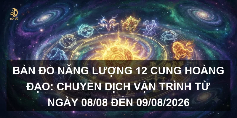 Bản đồ năng lượng 12 cung hoàng đạo: Chuyển dịch vận trình từ ngày 08/08 đến 09/08/2026