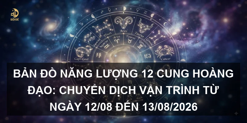 Bản đồ năng lượng 12 cung hoàng đạo: Chuyển dịch vận trình từ ngày 12/08 đến 13/08/2026
