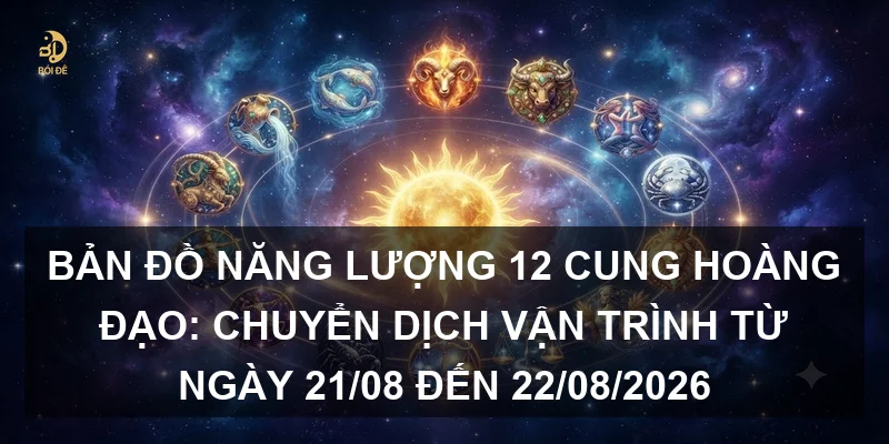 Bản đồ năng lượng 12 cung hoàng đạo: Chuyển dịch vận trình từ ngày 21/08 đến 22/08/2026