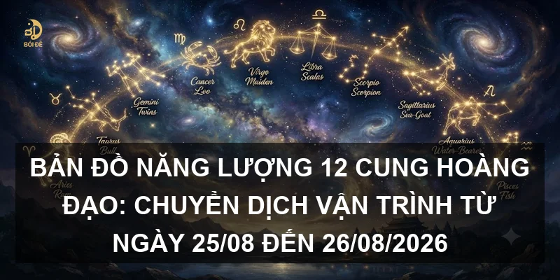 Bản đồ năng lượng 12 cung hoàng đạo: Chuyển dịch vận trình từ ngày 25/08 đến 26/08/2026