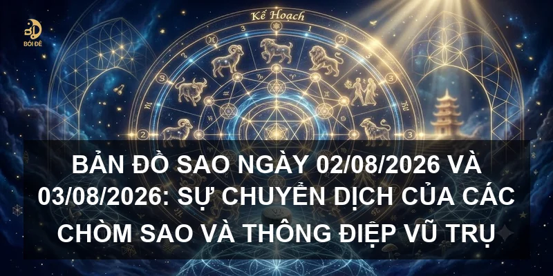 Bản đồ sao ngày 02/08/2026 và 03/08/2026: Sự chuyển dịch của các chòm sao và thông điệp vũ trụ