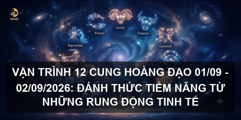 Vận trình 12 cung hoàng đạo 01/09 - 02/09/2026: Đánh thức tiềm năng từ những rung động tinh tế