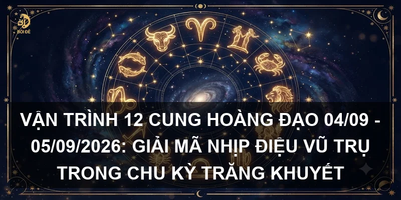 Vận trình 12 cung hoàng đạo 04/09 - 05/09/2026: Giải mã nhịp điệu vũ trụ trong chu kỳ trăng khuyết